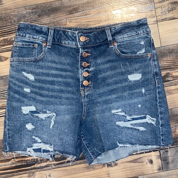 Maurices Pants - Maurices Blue Denim High-Rise Shorts